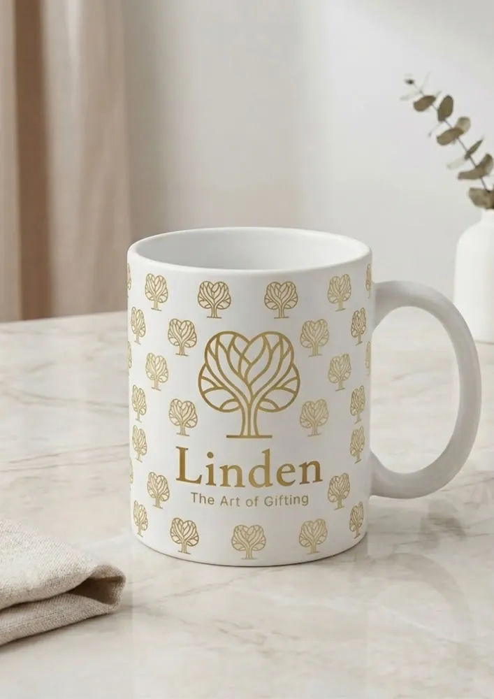 Caneca de cerâmica de 350 ml com impressão em 360 graus, cobrindo toda a superfície