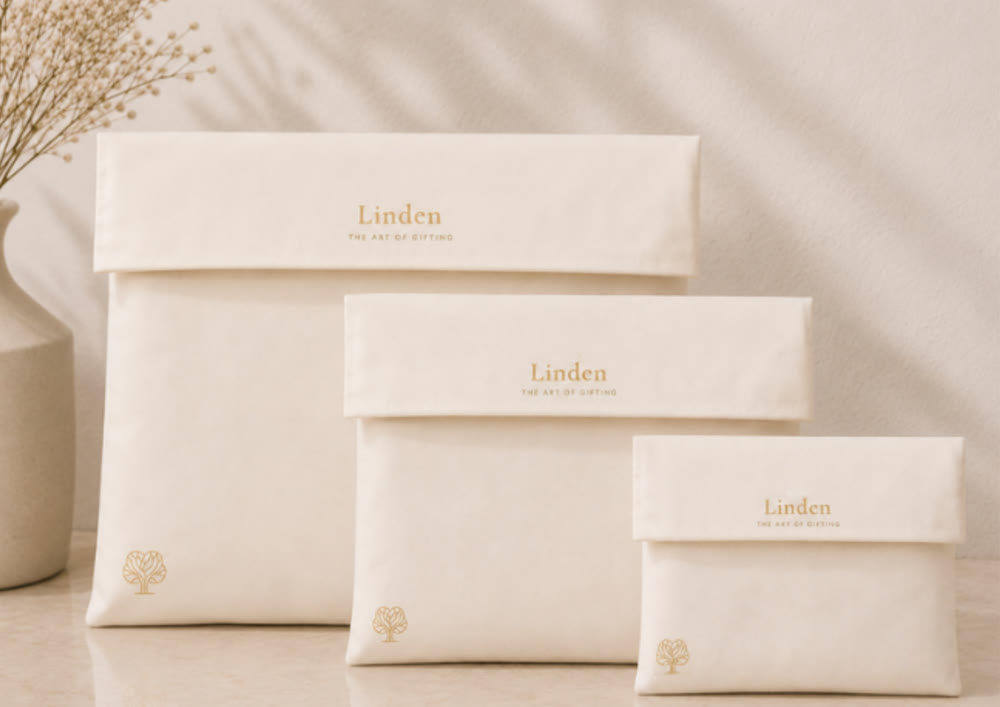 Conjunto Sleeve Bag, Embalagens Linden