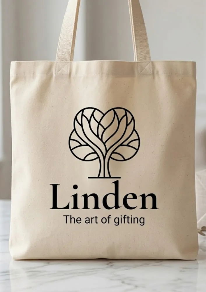Ecobag de algodão cru, 30×40 cm, com alça trançada e área para personalização da marca