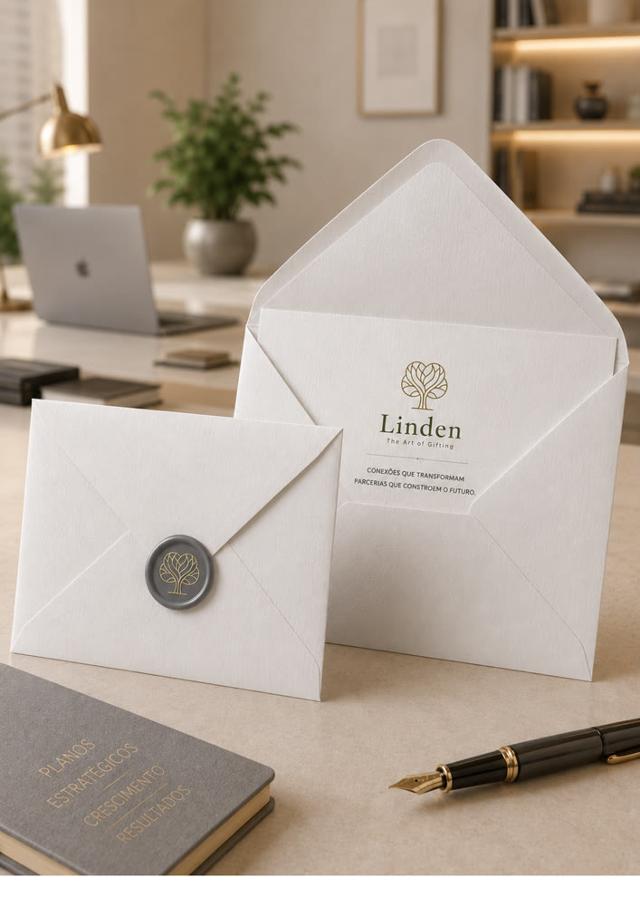 Envelope + Selo, Papelaria Linden