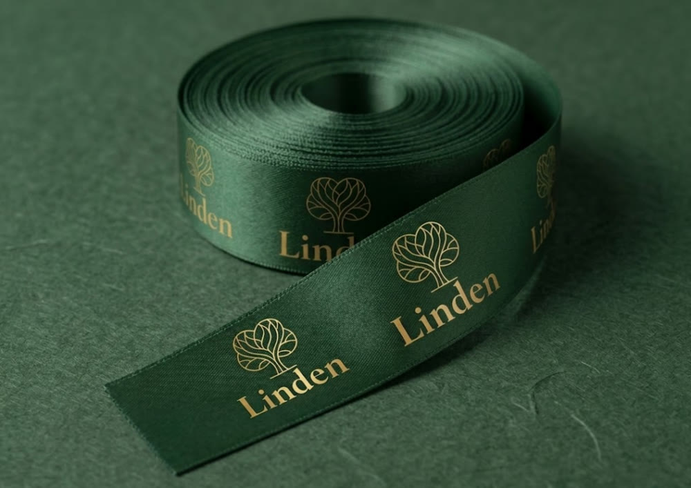 Fita de Cetim Personalizada, Papelaria Linden