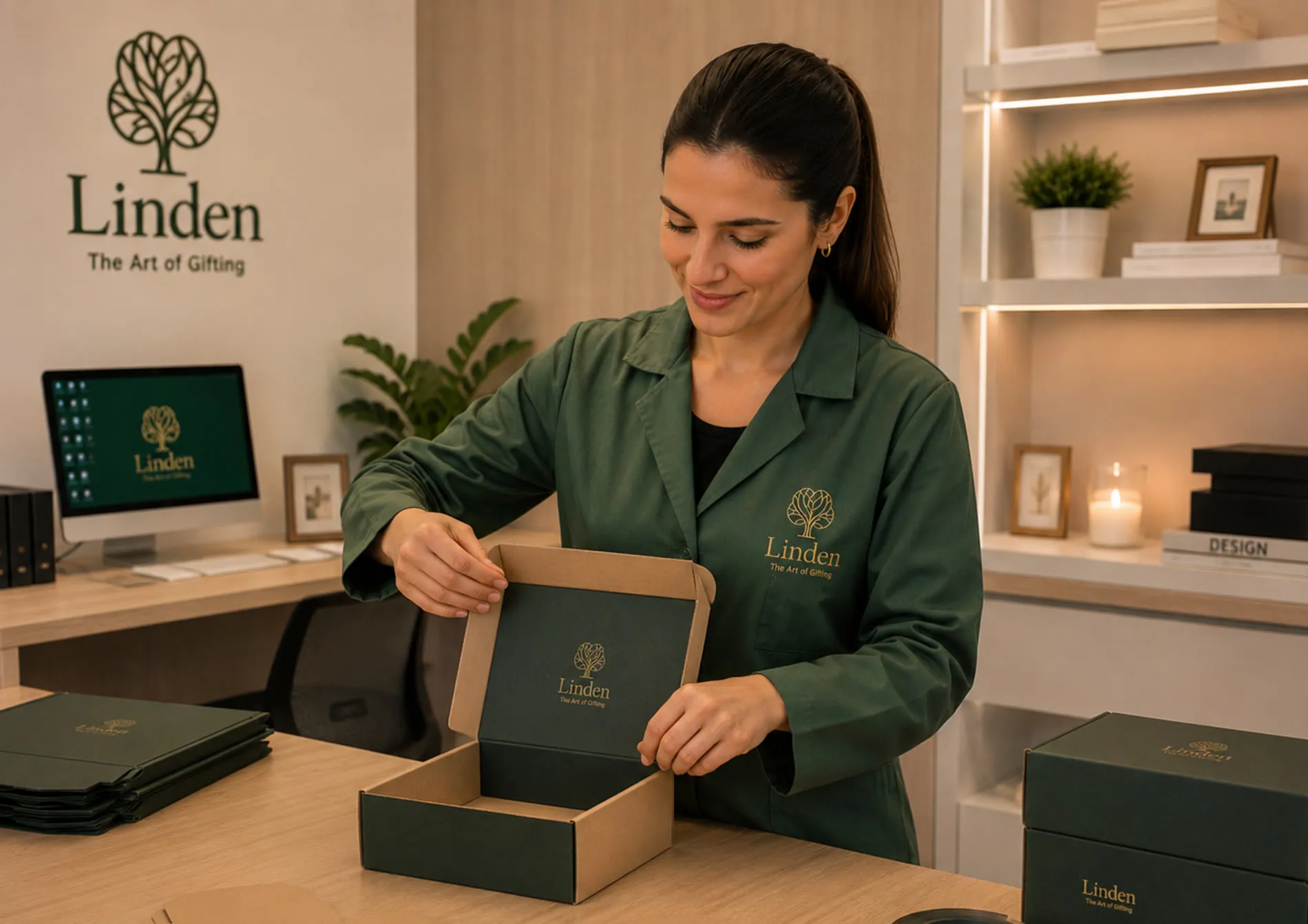 Experiência de abrir um presente Linden